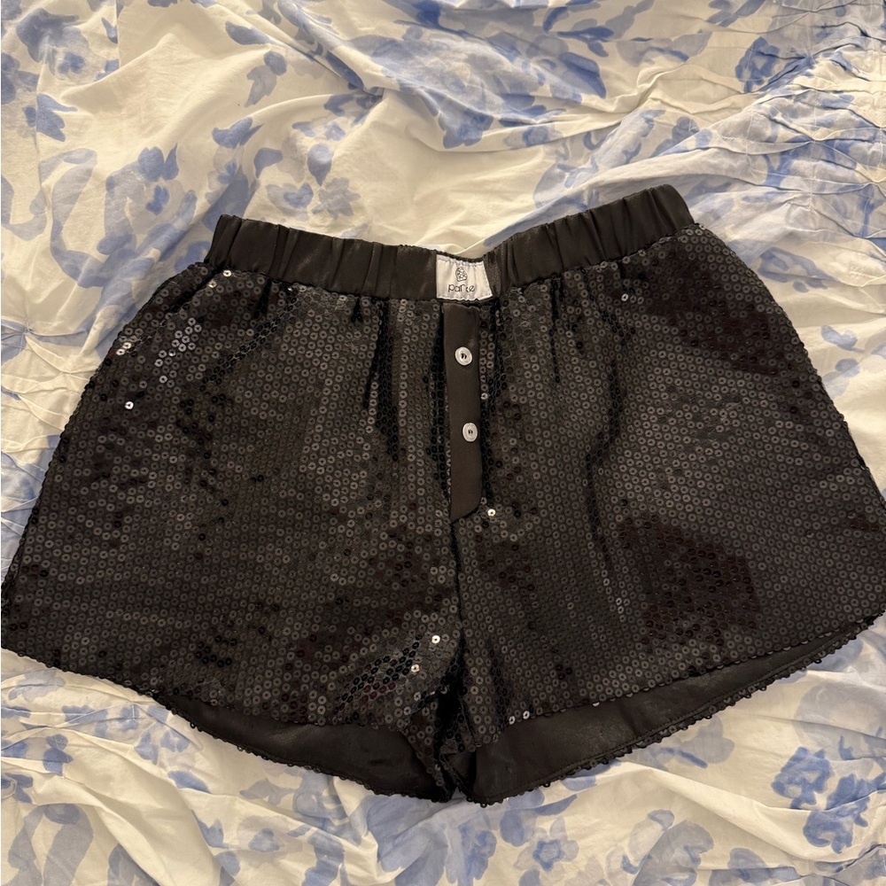Parke Black Sequin Shorts